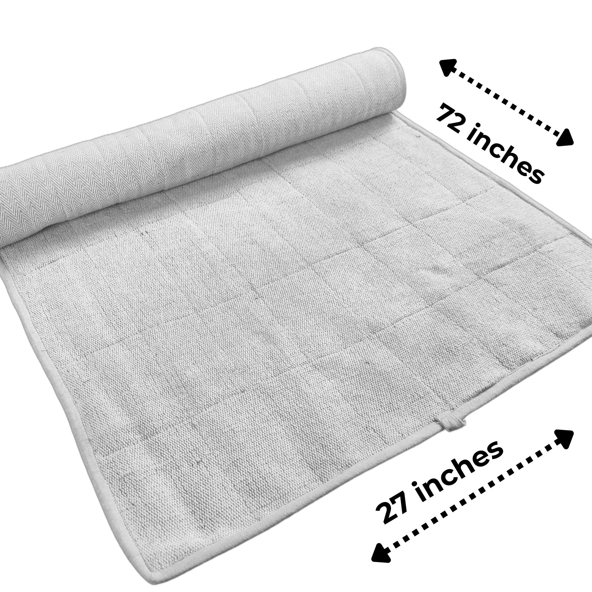 Eco-Friendly Cotton Yoga Mat – 3-Layer Natural Comfort