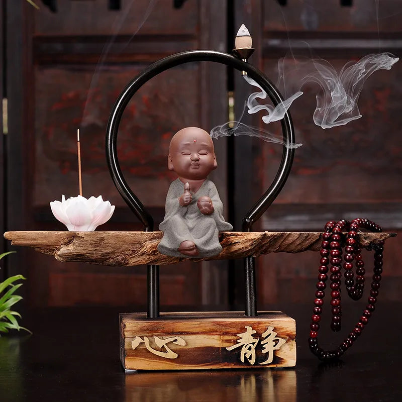 Creative Backflow Incense Burner Tower Incense Ceramics Zen Meditation Shami Living Room Incense Tray Incense Path Ornament