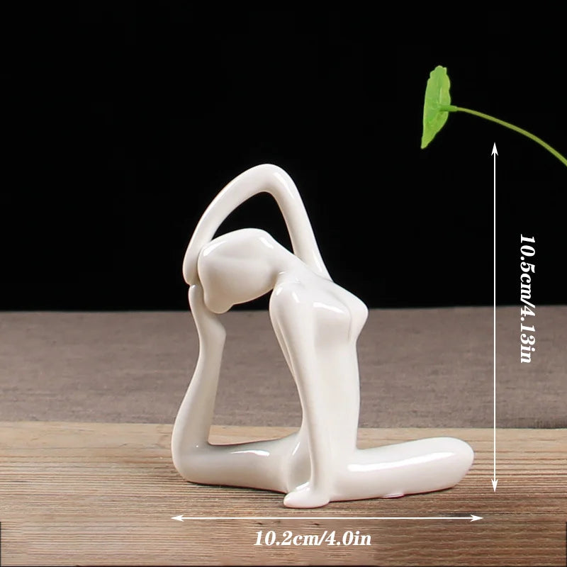 Yoga Pose Figurine – Ceramic Decor