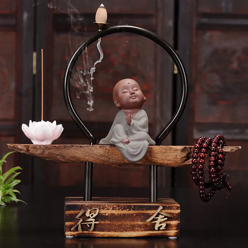Creative Backflow Incense Burner Tower Incense Ceramics Zen Meditation Shami Living Room Incense Tray Incense Path Ornament