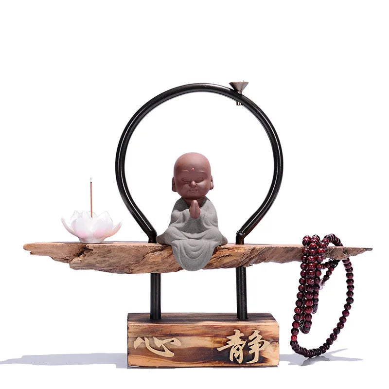 Creative Backflow Incense Burner Tower Incense Ceramics Zen Meditation Shami Living Room Incense Tray Incense Path Ornament