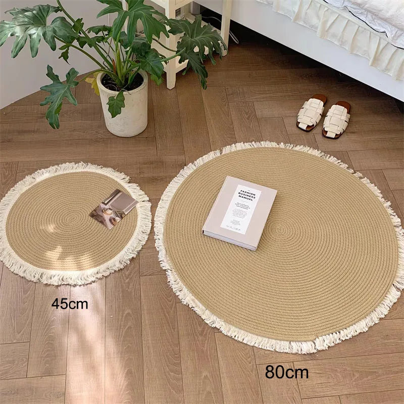 Retro Jute Round Carpet
