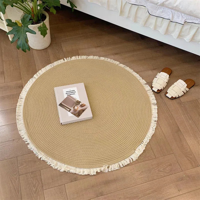 Retro Jute Round Carpet