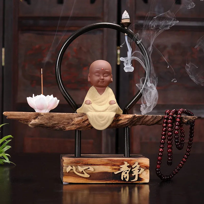 Creative Backflow Incense Burner Tower Incense Ceramics Zen Meditation Shami Living Room Incense Tray Incense Path Ornament