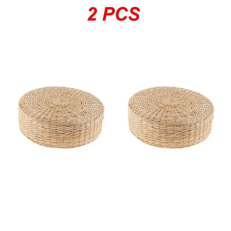 Japanese Straw Pouf Seat