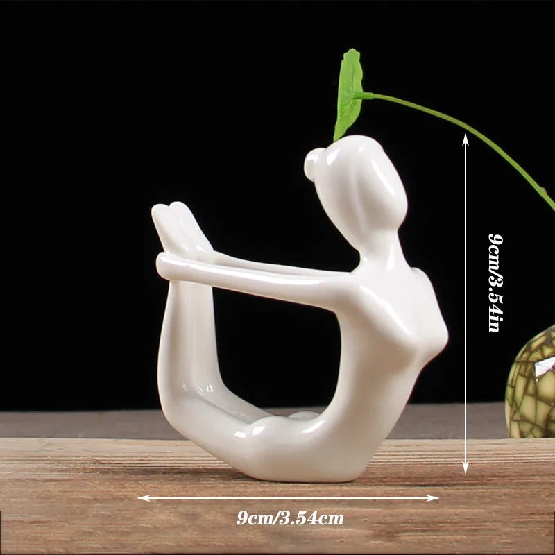 Yoga Pose Figurine – Ceramic Decor