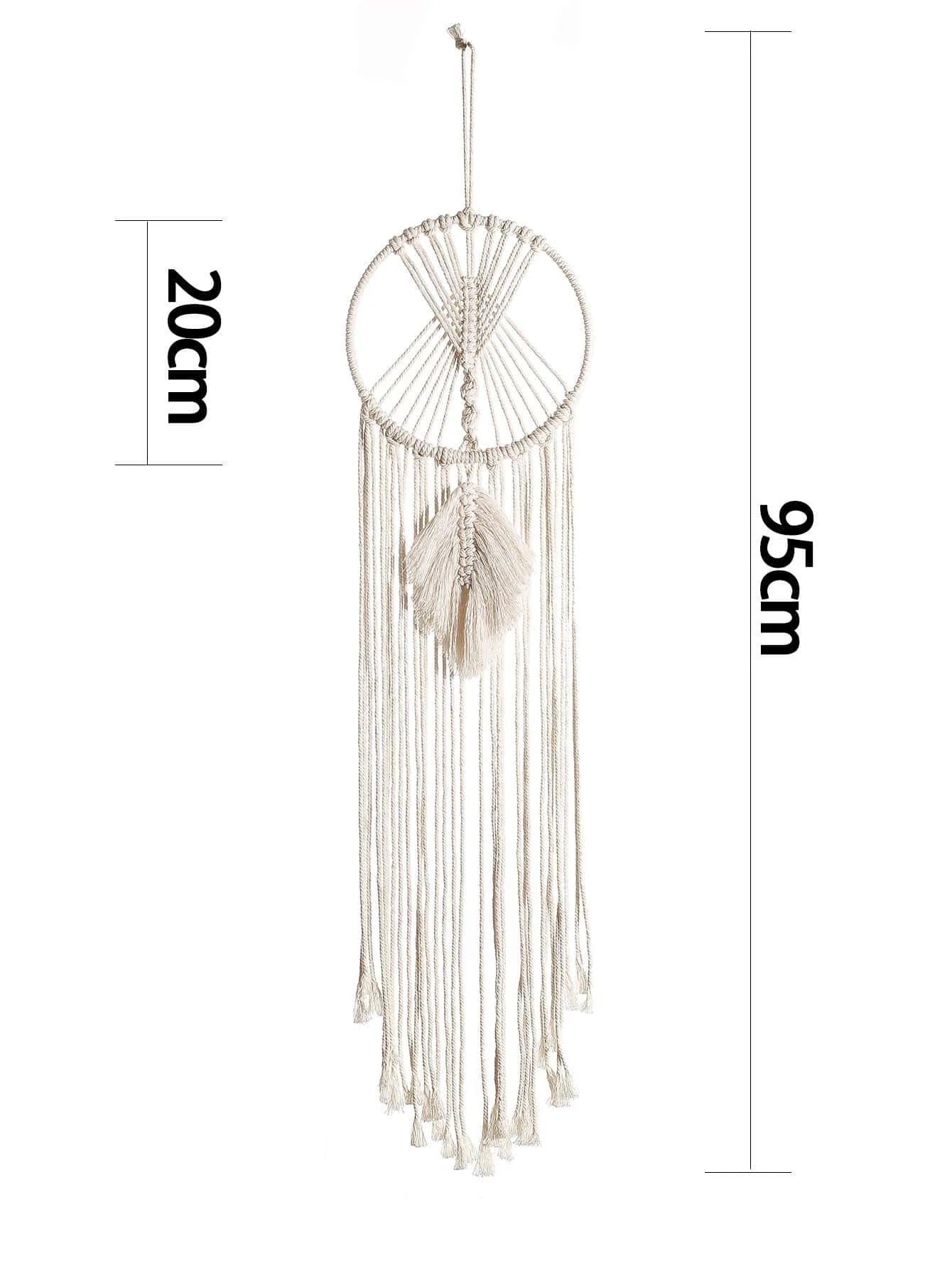 Circular Leaf Macrame Dreamcatcher