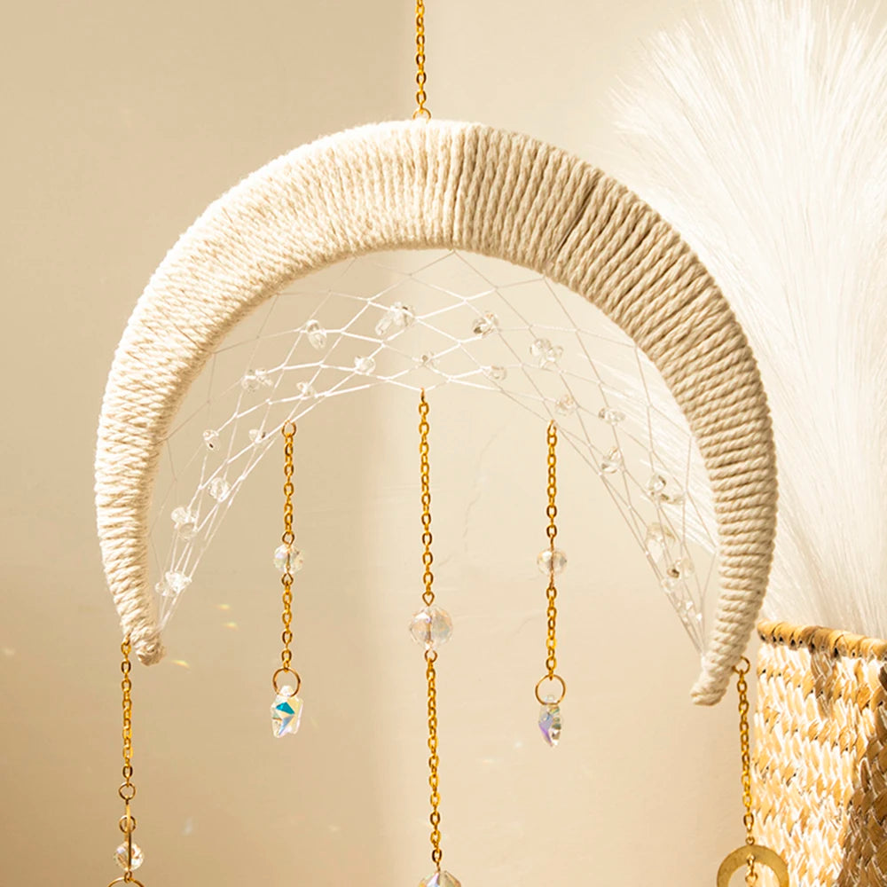 Handcrafted Moon Crystal Suncatcher