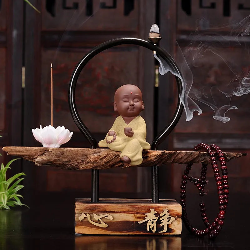 Creative Backflow Incense Burner Tower Incense Ceramics Zen Meditation Shami Living Room Incense Tray Incense Path Ornament