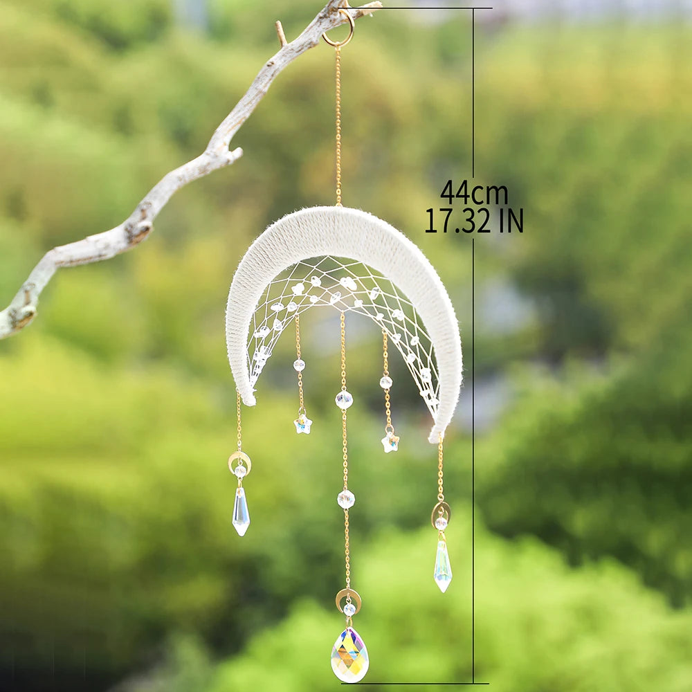 Handcrafted Moon Crystal Suncatcher