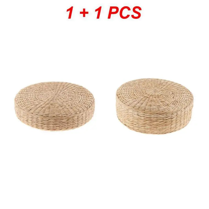 Japanese Straw Pouf Seat