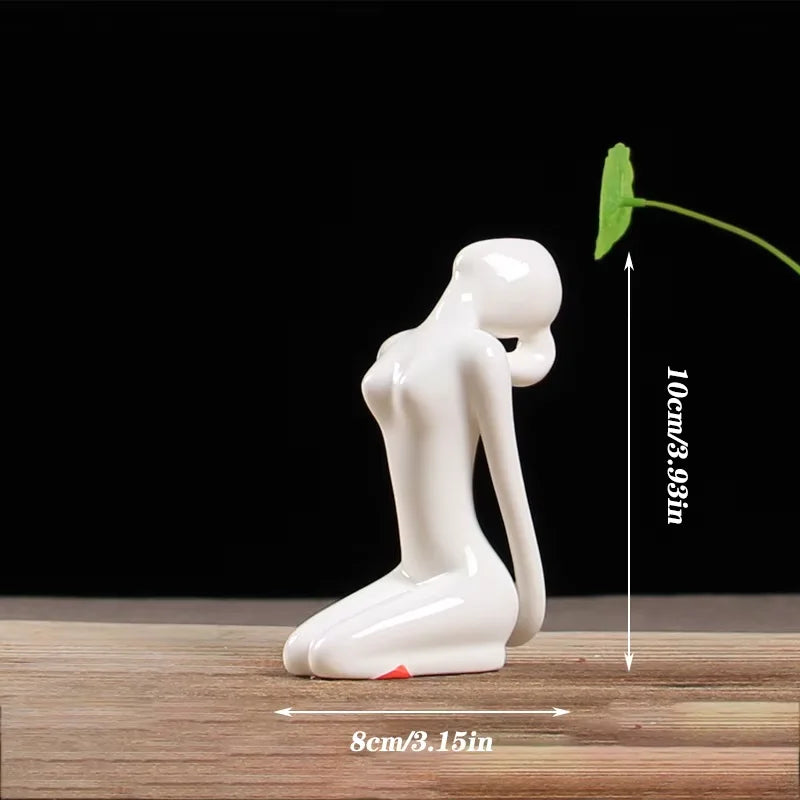 Yoga Pose Figurine – Ceramic Decor