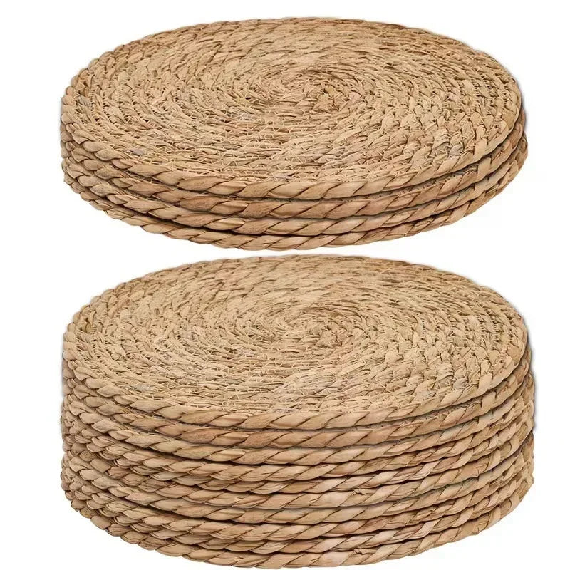 Eco-Friendly Handwoven Placemats-  Heat Resistant Natural Rattan Table Mats for Dining, Kitchen, Wedding & Home Decor,