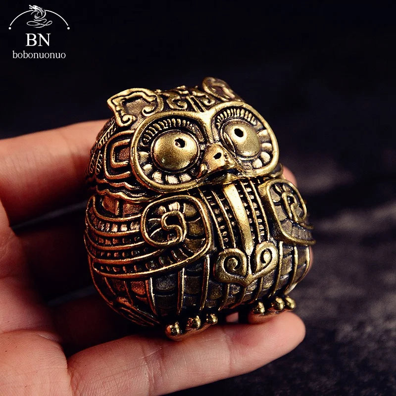 Vintage Copper Owl Incense Burner