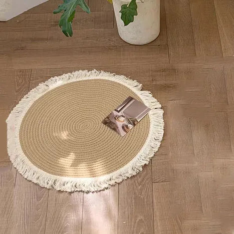 Retro Jute Round Carpet