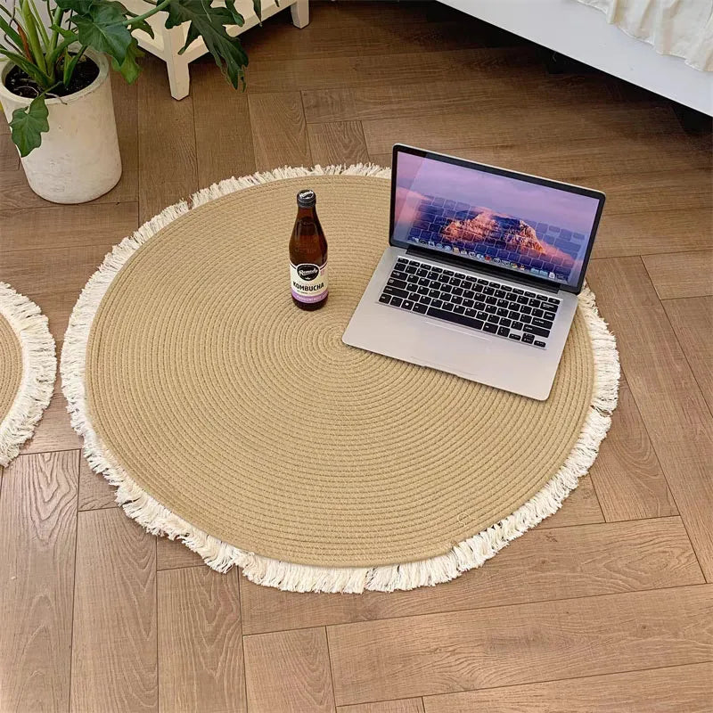 Retro Jute Round Carpet