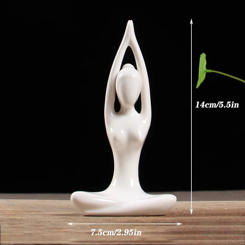 Yoga Pose Figurine – Ceramic Decor