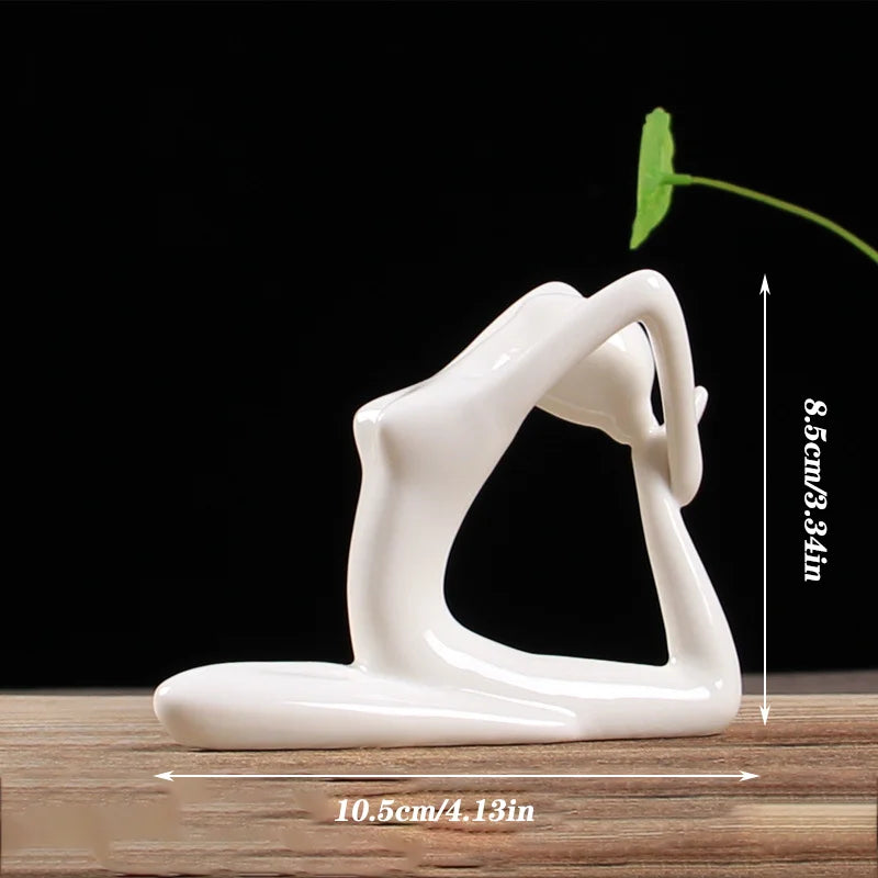 Yoga Pose Figurine – Ceramic Decor