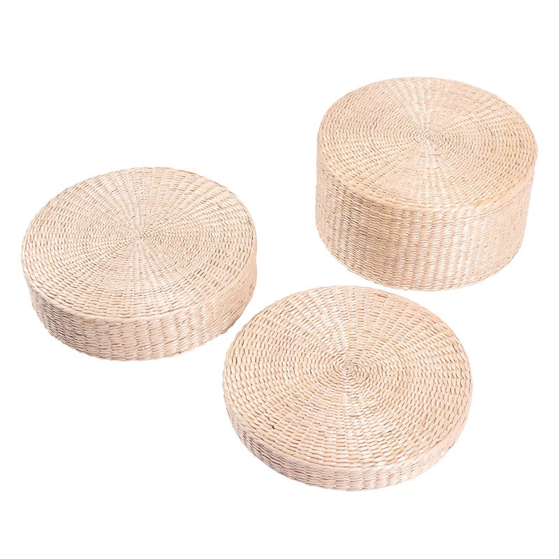Japanese Straw Pouf Seat