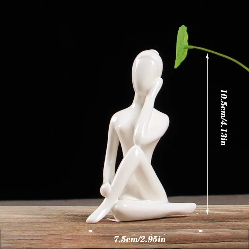 Yoga Pose Figurine – Ceramic Decor