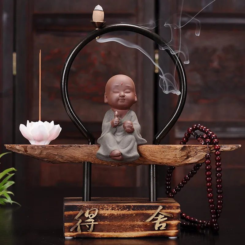 Creative Backflow Incense Burner Tower Incense Ceramics Zen Meditation Shami Living Room Incense Tray Incense Path Ornament