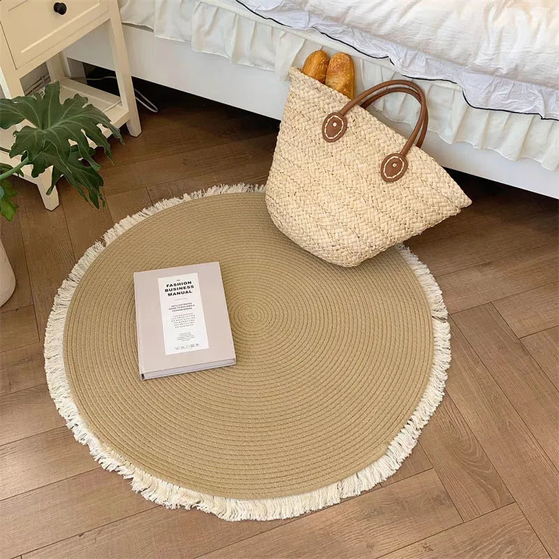 Retro Jute Round Carpet