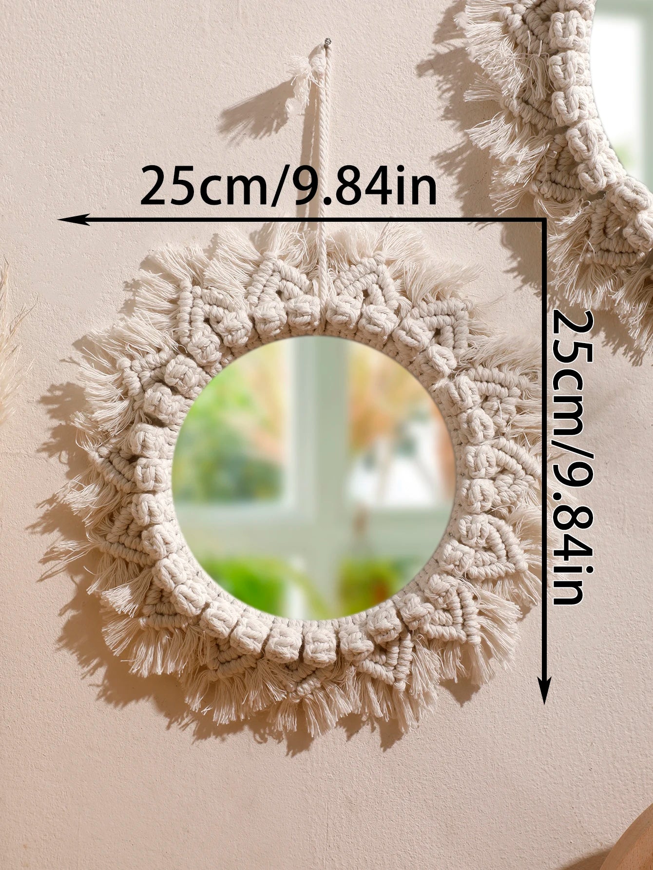 Boho Macrame Mirrors